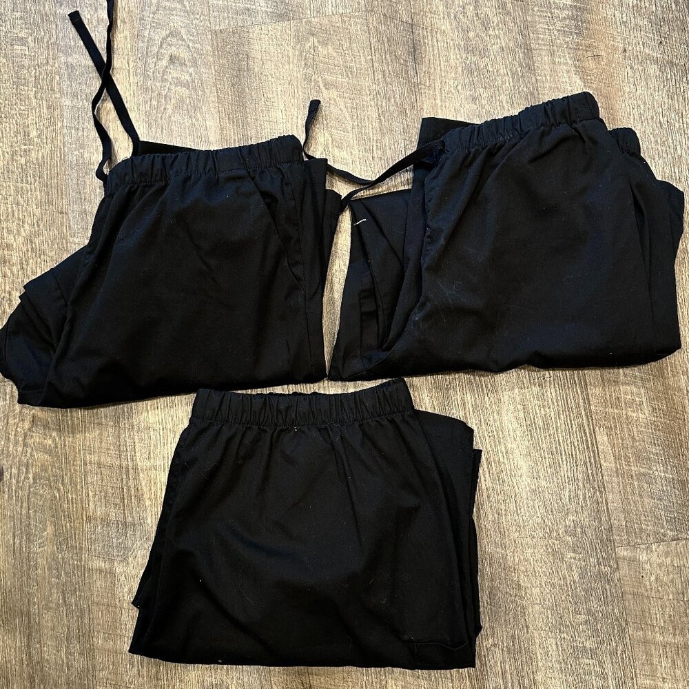 WonderWink Black Scrub Pant set
